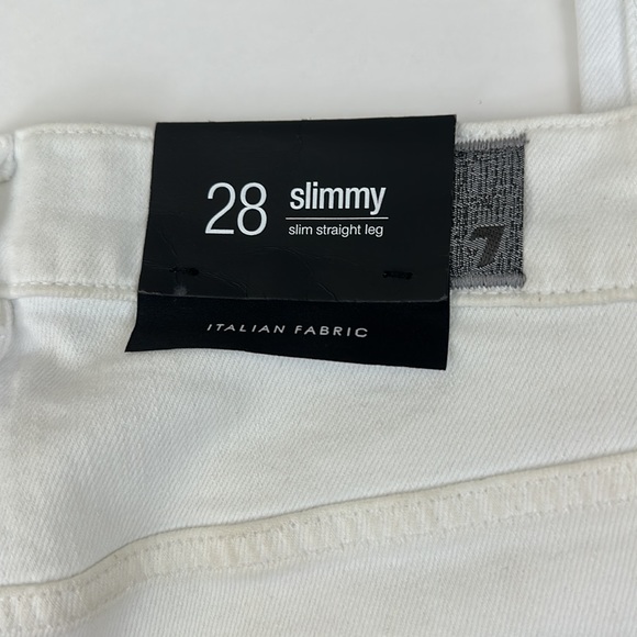 7 for all mankind white skinny slim straight leg size 28 - Picture 5 of 6